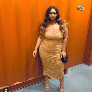 Long dress , side split